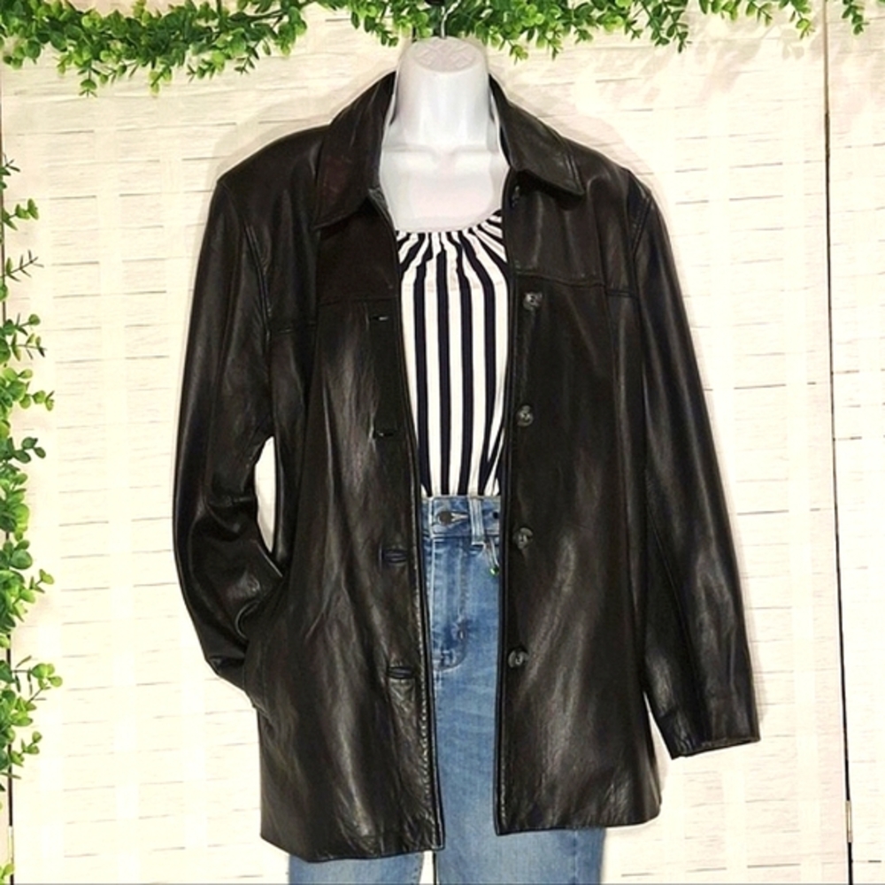 Henri Bendel Vintage Black Leather Jacket - Picture 13 of 15